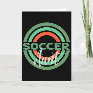 Soccer Aunt With Modern Soccer Circles  Card