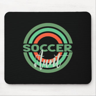 Soccer Aunt With Modern Soccer Circles  Mouse Pad