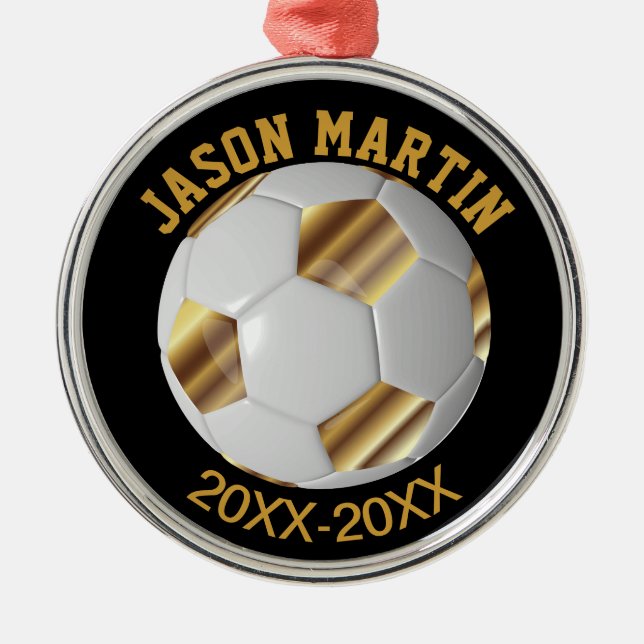 Soccer Award Metal Ornament (Front)