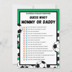Soccer Baby Shower Game, Football - Editable Name, Invitation