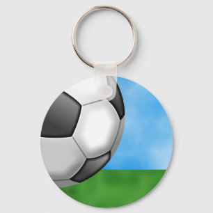 Soccer Background Keychain