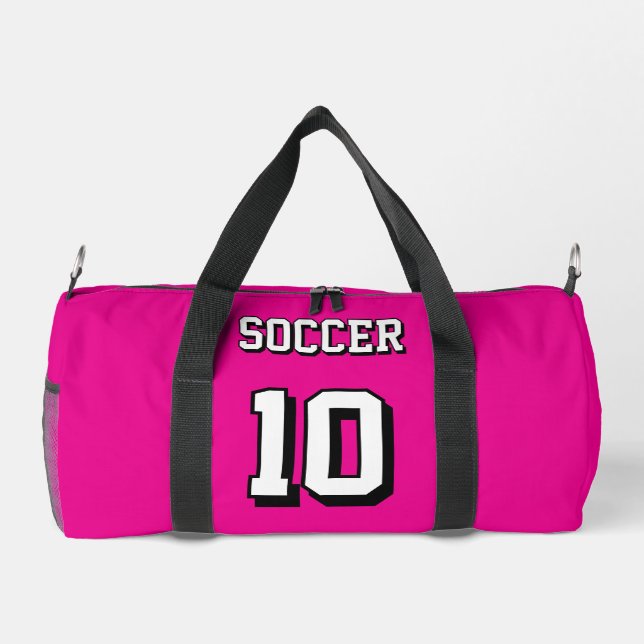 soccer backpacks pink personalized player gol (Back)