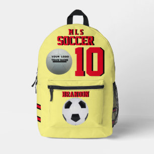 soccer backpacks yellow rose personalized ball pl