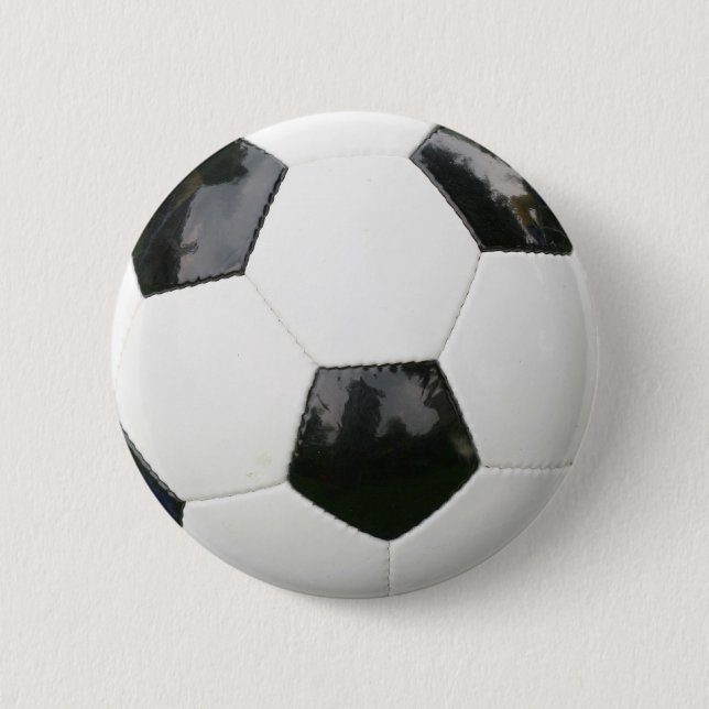 soccer ball 2 inch round button (Front)
