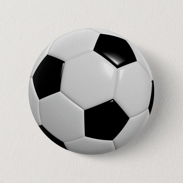 Soccer Ball 2 Inch Round Button (Front)
