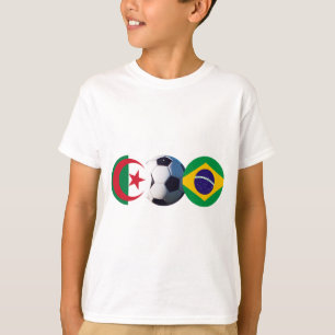 Soccer Ball Algeria & Brazil Flags The MUSEUM Zazz T-Shirt