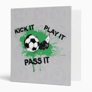 Soccer ball and boot design binder