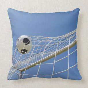 Soccer Ball and Goal 3 Throw Pillow