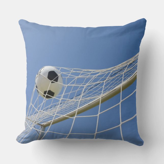 Soccer Ball and Goal 3 Throw Pillow (Front)