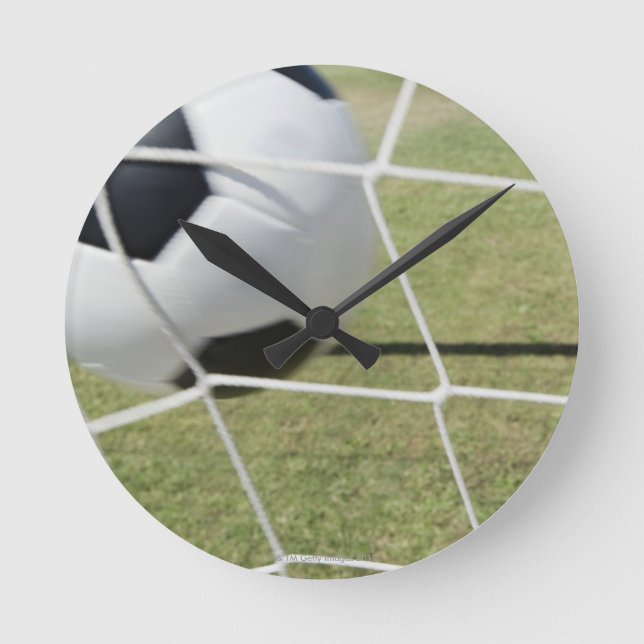 Soccer Ball and Goal Round Clock (Front)