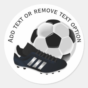 Soccer Ball and Shoe Classic Round Sticker