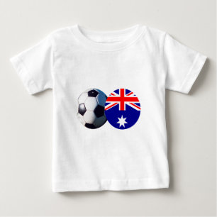 Soccer Ball & Australia Flag The MUSEUM Zazzle Baby T-Shirt