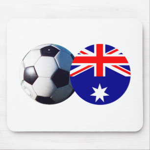 Soccer Ball & Australia Flag The MUSEUM Zazzle Mouse Pad
