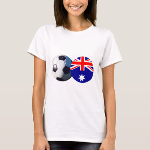 Soccer Ball & Australia Flag The MUSEUM Zazzle T-Shirt