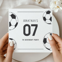 Soccer Ball Birthday Celebration Number Seven