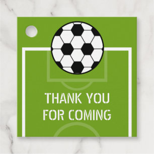 Soccer Ball Birthday Thank You Favour Tags