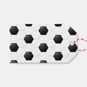Soccer Ball Black White Sports Team Gift Tags