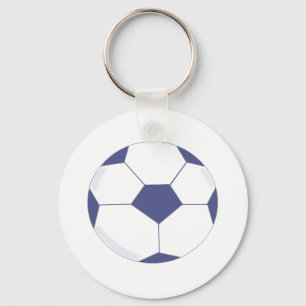 Soccer Ball - Blue and White Keychain