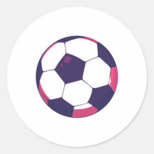 Soccer Ball Boxy  Classic Round Sticker