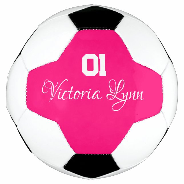 Soccer Ball Bright Pink for the Girly Girls (Front)