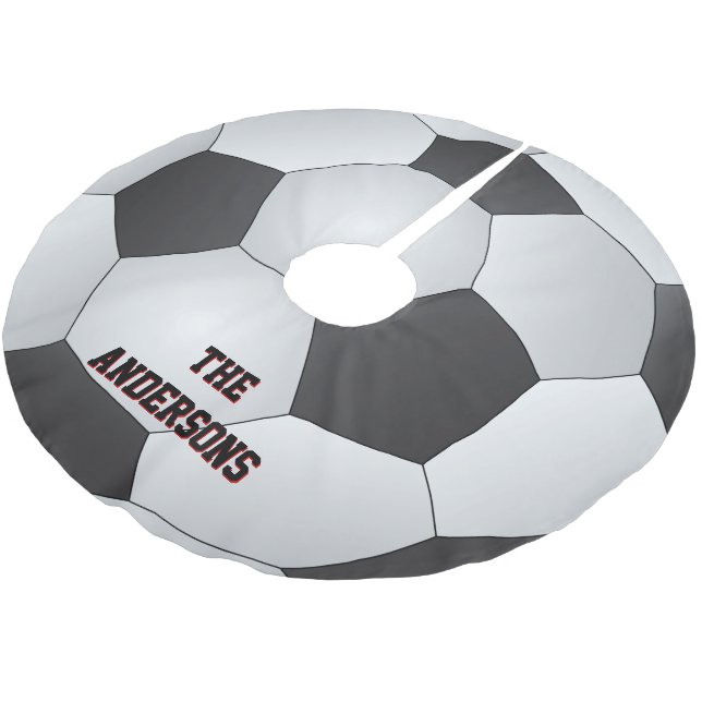 Soccer Ball Brushed Polyester Tree Skirt (Angled)