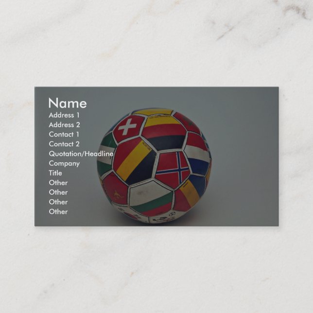 Soccer ball business card (Front)