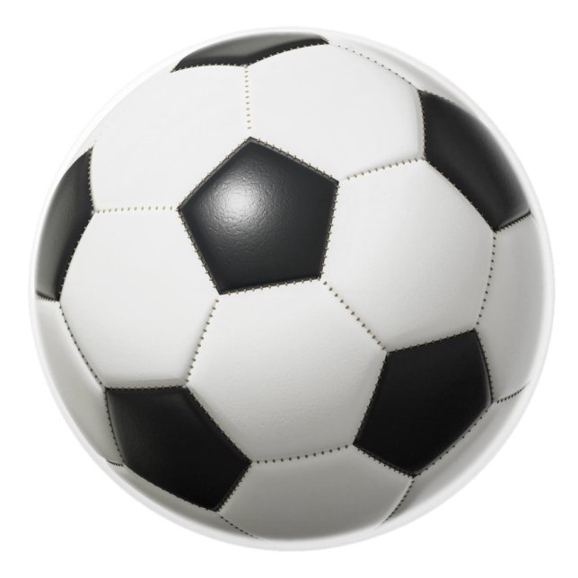 Soccer Ball Ceramic Knob (Front)