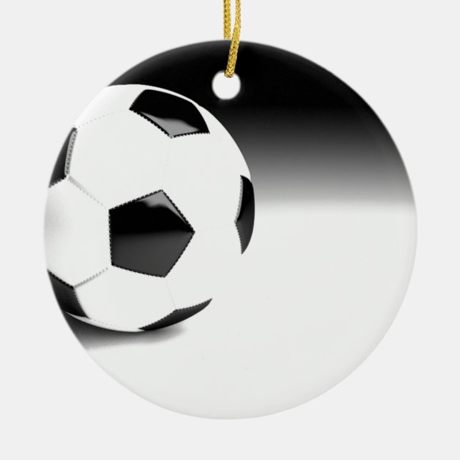 Soccer Ball Ceramic Ornament (Front)