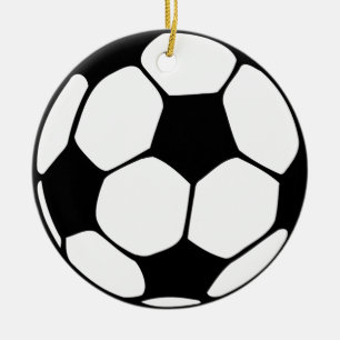 soccer ball ceramic ornament