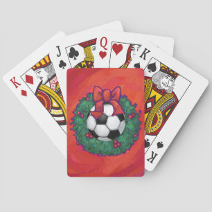 Soccer Ball Christmas Playing Cards