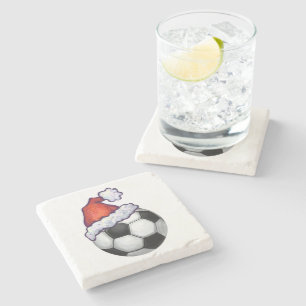 Soccer Ball Christmas Stone Coaster