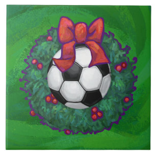 Soccer Ball Christmas Tile