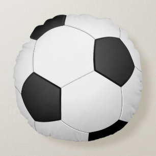 Soccer Ball Circle Sports Round Pillow