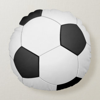 Soccer Ball Circle Sports Round Pillow