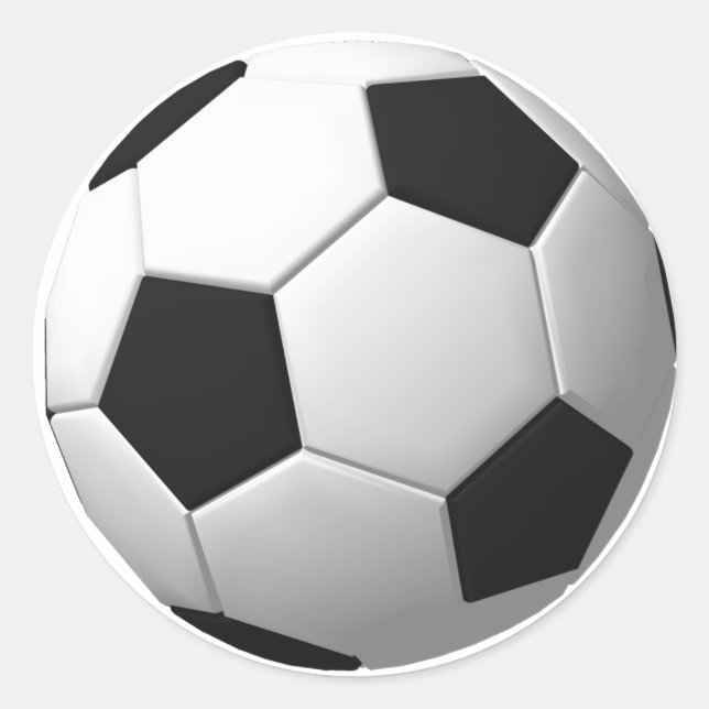 Soccer Ball: Classic Round Sticker (Front)