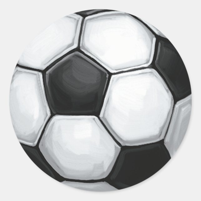 Soccer Ball Classic Round Sticker (Front)