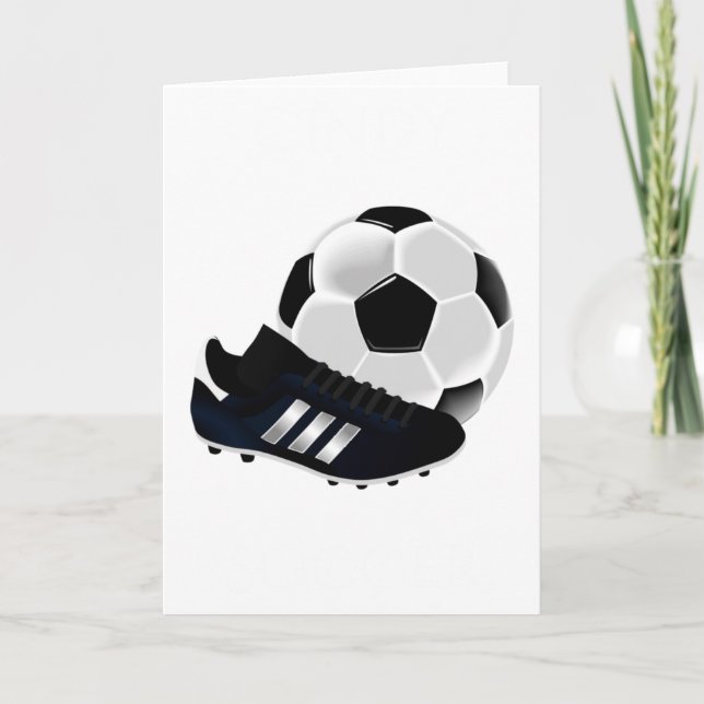 Soccer Ball Cleates Personalized T Shirt  Card (Front)