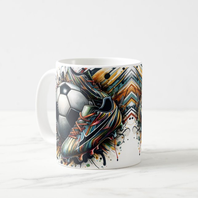 Soccer Ball Cleats Coffee Mug (Front Left)