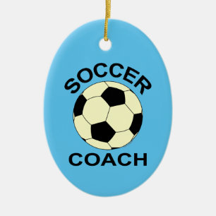 Soccer Ball Coach Ceramic Ornament