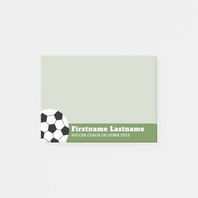 Soccer Ball Coach or Teacher - Modern Drawing Post-it Notes (Front)