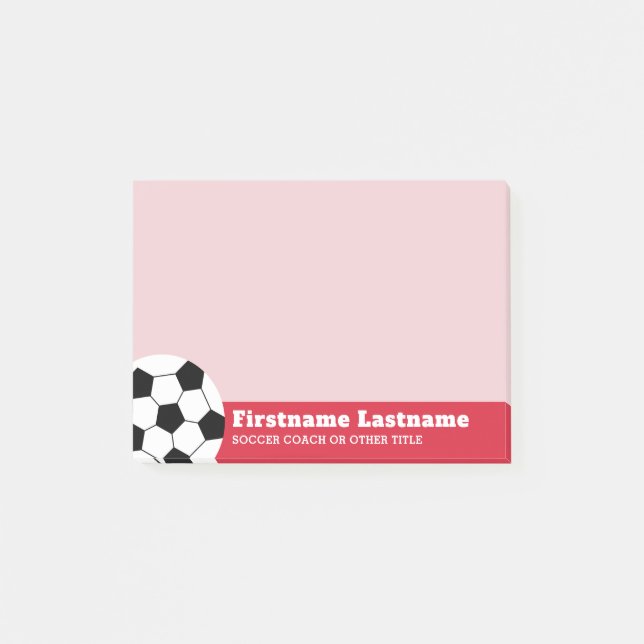 Soccer Ball Coach or Teacher - Modern Drawing Post-it Notes (Front)