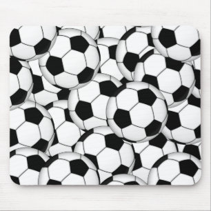 Soccer Ball Collage Mouse Pad