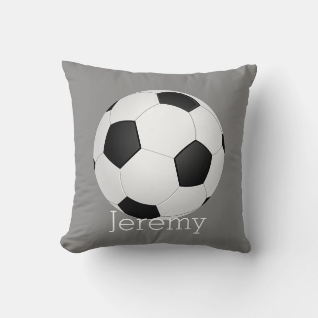 soccer ball custom personalized pillow (Front)