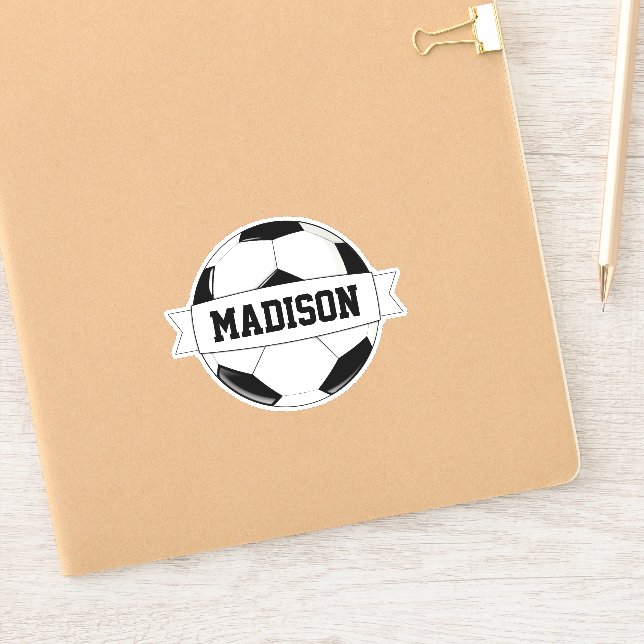 Soccer Ball Custom Player or Team Name Sports (Notebook)