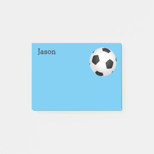 soccer  ball custom post it note to personalize