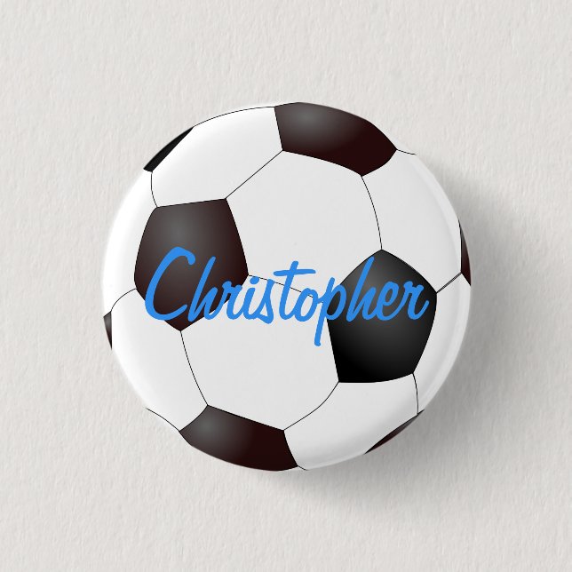 Soccer Ball - Customizable 1 Inch Round Button (Front)