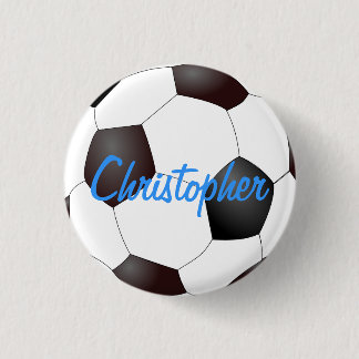 Soccer Ball - Customizable 1 Inch Round Button