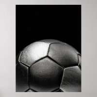 Soccer Ball Dark Dramatic Close Up