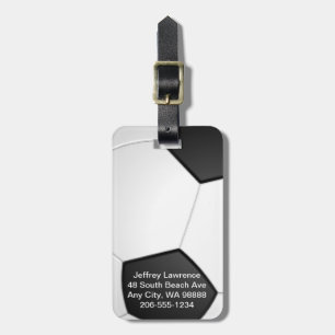Soccer Ball Design Luggage Tags