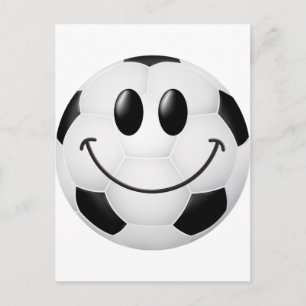 Soccer Ball Face Postcard